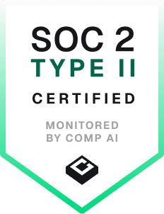 SOC 2 Type 2 report, monitored by Comp AI