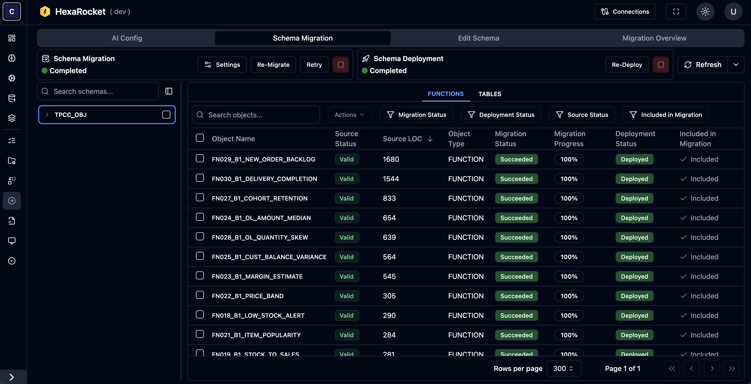 HexaRocket converts and deploys each function